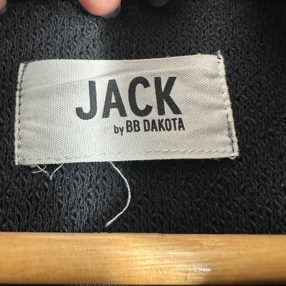 Jack By BB Dakota Womens Black Open-Front French Terry Drape Cardigan Sweater M - Picture 5 of 10